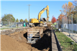 Construction on Erie Street for the Brown Street Sewer Project