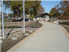 New sidewalk and pavers around Memorial Island