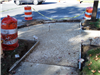 Sidewalk corner and ramp on South Street ready to be poured