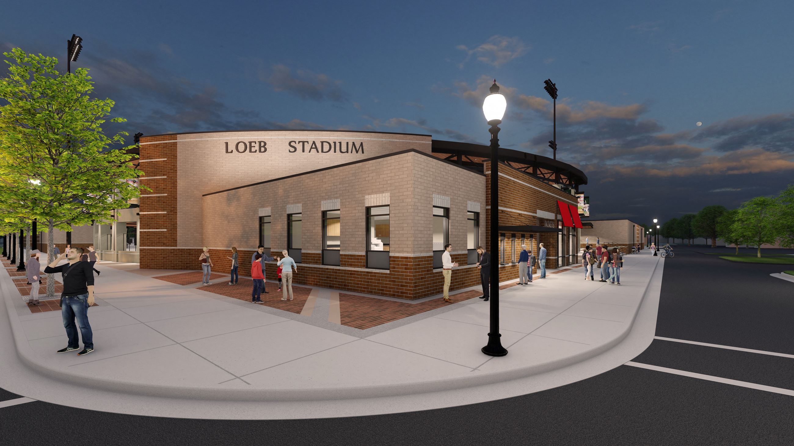 Artist Rendering of Loeb Stadium - Exterior View - Ticket Windows