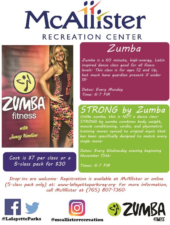 Zumba and STRONG flyer