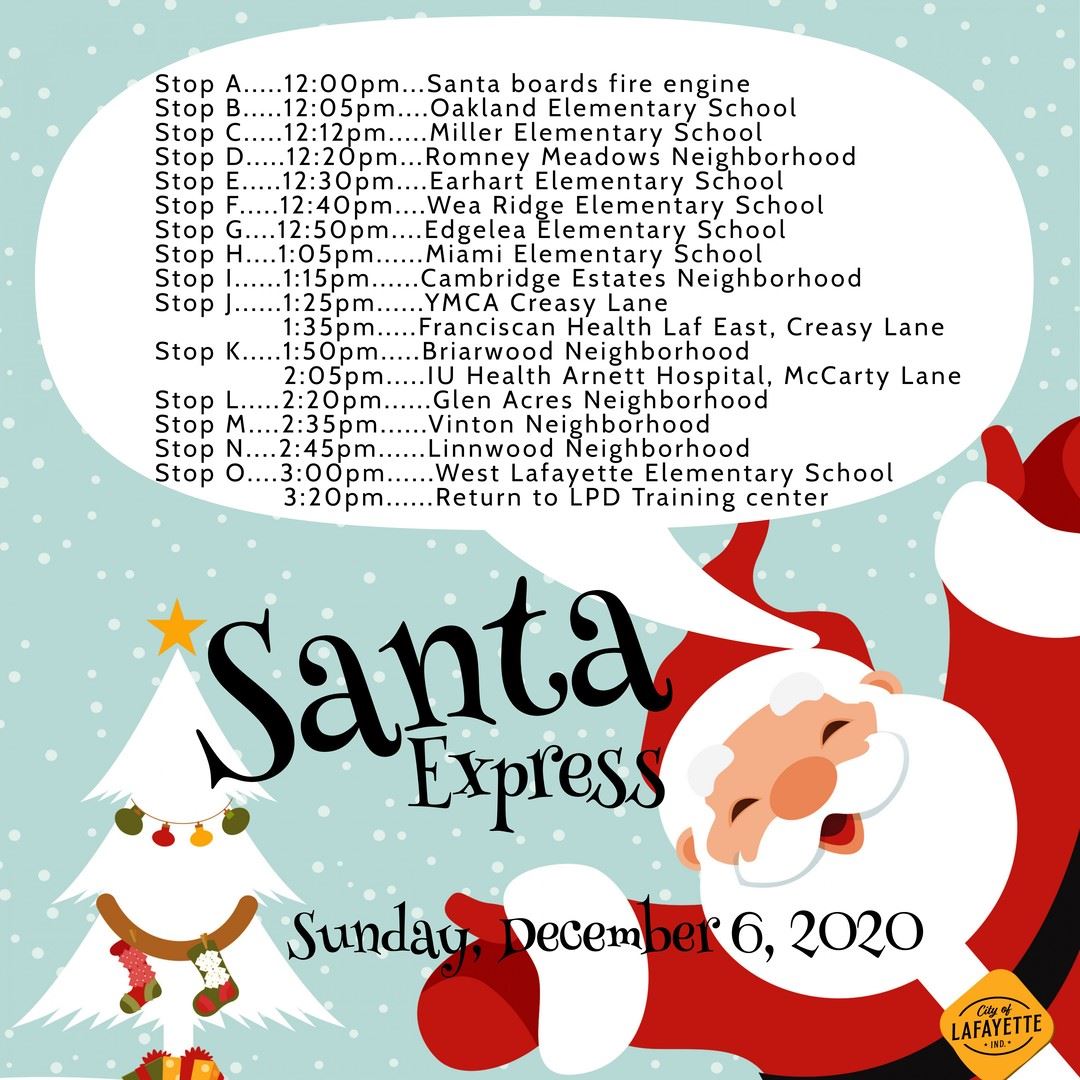 Santa Express Schedule updated